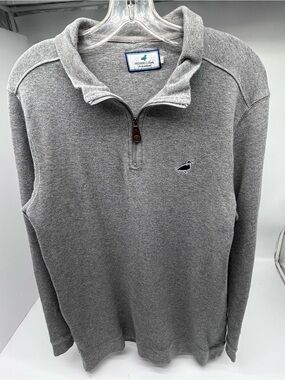 Properly Tied Women’s Gray Quarter-Zip Pullover Sweater Medium